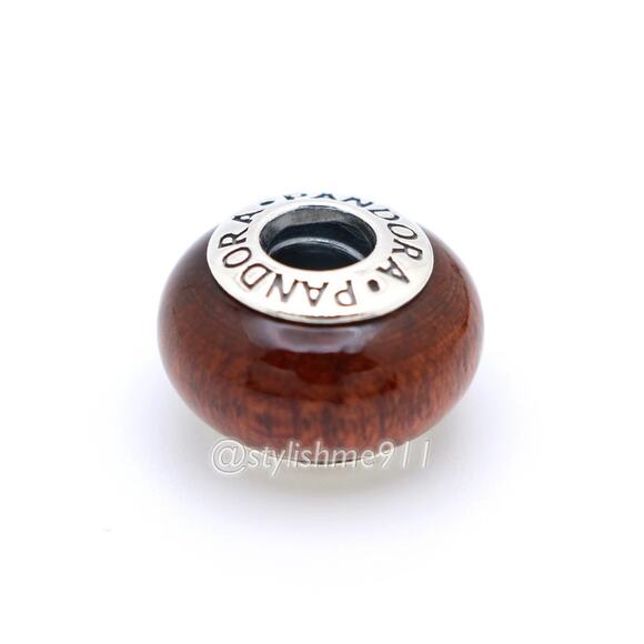 Authentic PANDORA Brown Wooden Charm- 790703 - Picture 5 of 8